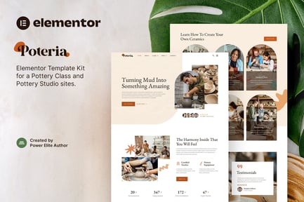 Vorschau: Poteria — Pottery Class & Studio Elementor Template Kit