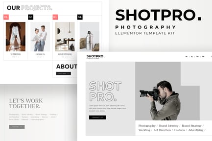 Preview: Shotpro - Photography & Portfolio Elementor Template Kit
