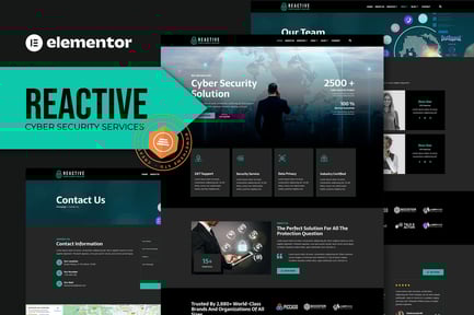 Preview: Reactive - Cyber Security Services Elementor Template Kit