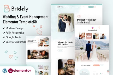 Preview: Bridely | Wedding & Event Management Elementor Template Kit