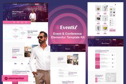 Preview: Eventiz - Event & Conference Elementor Pro Template Kit