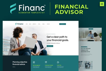 Preview: Financ - Financial Advisor Elementor Template Kit