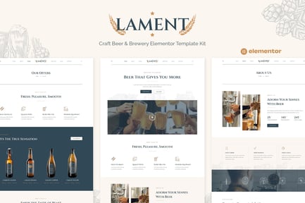 Vorschau: Lament — Craft Beer & Brewery Elementor-Vorlagenset
