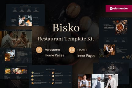 Preview: Bisko - Restaurant & Cafe Elementor Template Kit