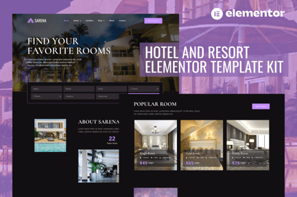Preview: Sarena - Hotel & Resort Elementor Template Kit