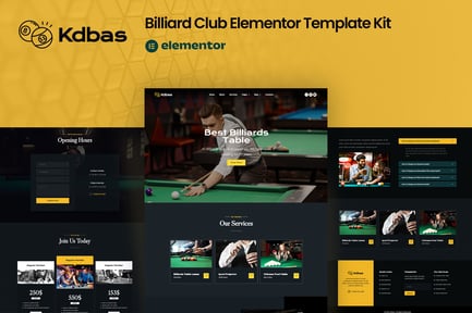 Preview: Kdbas - Billiard Club Elementor Template Kit