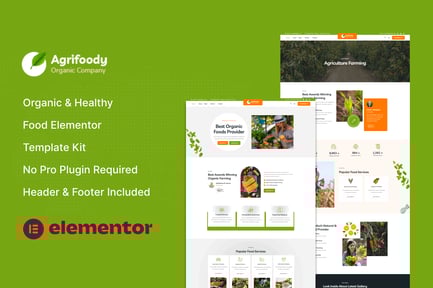 Preview: Agrifoody - Organic & Healthy Food Elementor Template Kit