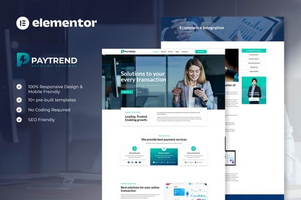 Preview: Paytrend - Online Payment Gateaway Elementor Template Kit