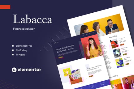 Preview: Labacca - Financial Advisor Elementor Template Kit
