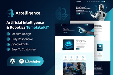 Preview: Artelligence - AI & Robotics Elementor Template Kit