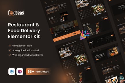 Preview: Foodseas Japanese Restaurant Elementor Template Kit