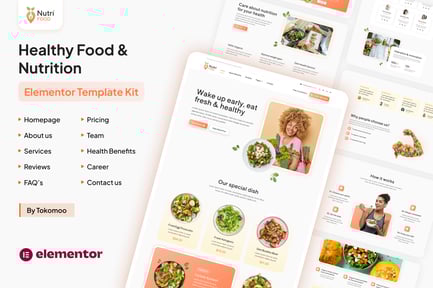 Preview: Nutri Food - Healthy Food & Nutrition Elementor Pro Template Kit
