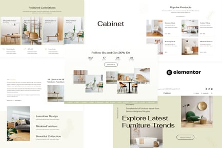 Preview: Cabinet - Furniture Store Elementor Template Kit