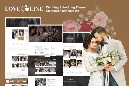 Preview: Loveline - Wedding & Wedding Planner Elementor Pro Template Kit