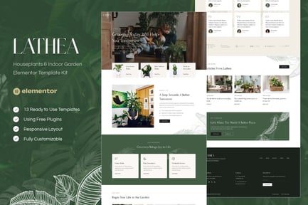 Preview: Lathea - Houseplants & Indoor Garden Elementor Template Kit