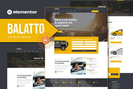Preview: Balatto - Car Rental Company Elementor Pro Template Kit