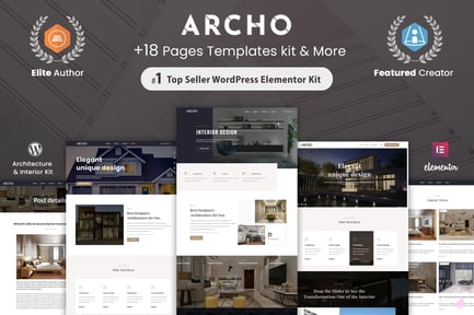 Preview: Archo - Architecture & Interior Elementor Template Kit