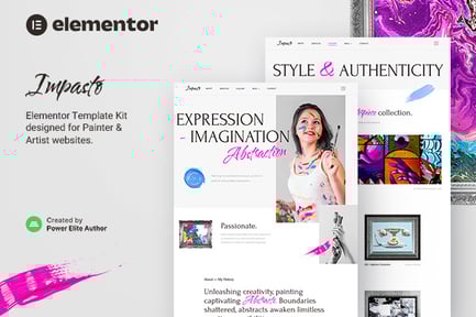 Preview: Impasto – Painter & Artist Elementor Template Kit