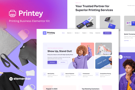 Preview: Printey - Printing Business Elementor Template Kit