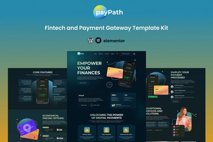 Preview: PayPath - Online Payment Gateway Elementor Template Kit