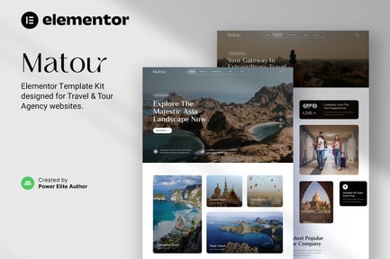 Preview: Matour – Tour & Travel Agency Elementor Template Kit