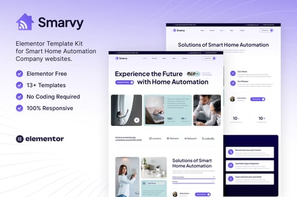 Preview: Smarvy – Smart Home Automation Company Elementor Template Kit