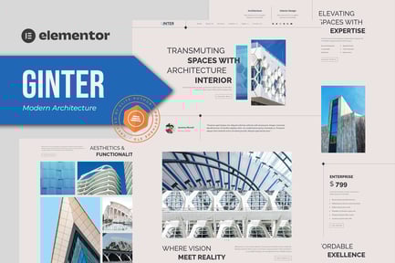 Preview: Ginter - Modern Architecture Elementor Template Kit