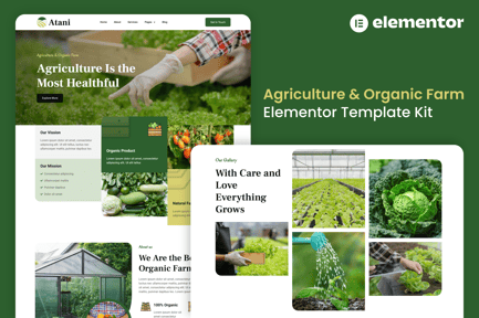 Preview: Atani - Agriculture & Organic Farm Elementor Pro Template Kit