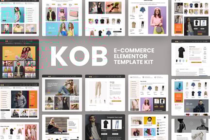 Preview: Kob - E-Commerce Elementor Pro Template Kit