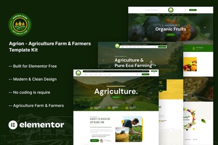 Preview: Agrion - Agriculture Farm & Farmers Template Kit