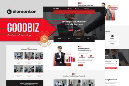 Preview: Goodbiz - Business Consulting Elementor Template Kit