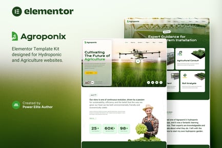 Preview: Agroponix – Hydroponic & Agriculture Elementor Template Kit