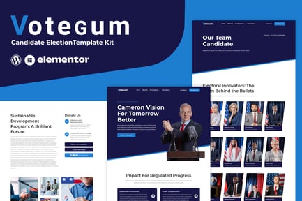 Preview: Votegum - Candidate Election Elementor Template Kit