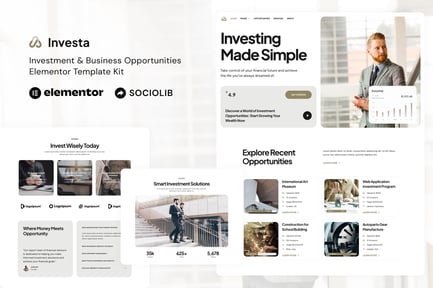 Preview: Investa - Investment & Business Opportunities Elementor Template Kit