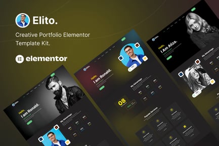 Preview: Elito – Creative Portfolio Elementor Template Kit