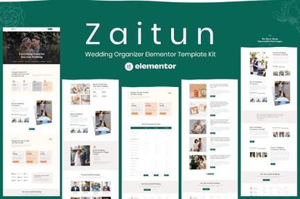 Preview: Zaitun - Wedding Organizer Elementor Template Kit