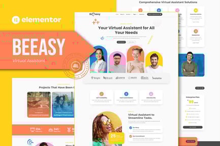 Preview: Beeasy - Virtual Assistant Elementor Pro Template Kit