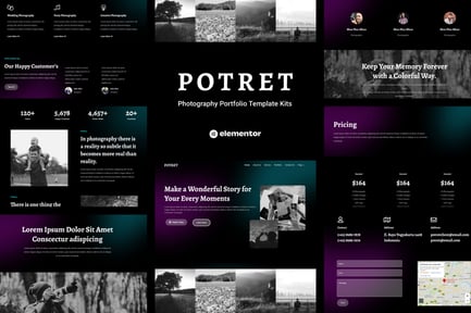 Preview: Potret - Photography Portfolio Elementor Template Kit