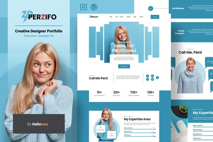 Preview: Perzifo - Creative Designer Portfolio Elementor Template Kit
