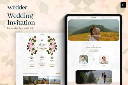 Preview: Wedder - Wedding Invitation Elementor Template Kit