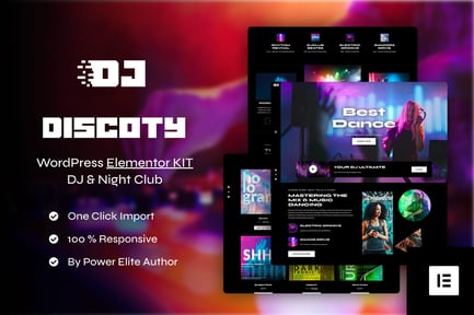Preview: Discoty - DJ & Night Club Elementor Pro Template Kit