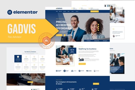 Preview: Gadvis - Tax Advisor & Financial Consulting Elementor Template Kit
