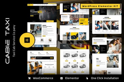 Preview: Cabie - Taxi Booking Service Elementor Pro Template Kit