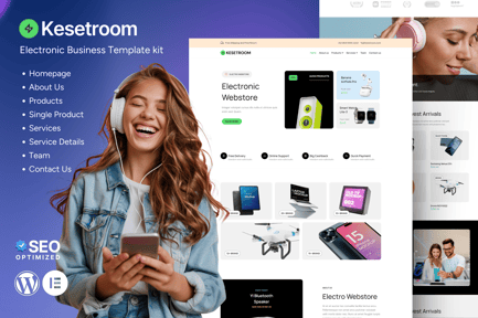 Preview: Kesetroom - Electronic Business Elementor Template Kit
