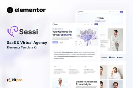 Preview: Sessi - Saas & Virtual Agency Elementor Template Kit