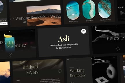 Preview: Asli – Creative Portfolio Elementor Pro Template Kit