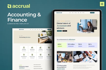 Preview: Accrual - Accounting & Finance Elementor Template Kit