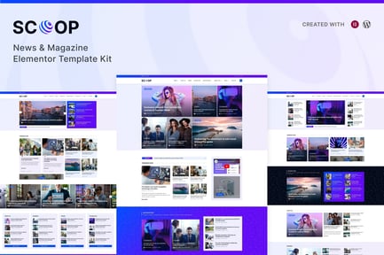 Preview: Scoop - News & Magazine Elementor Pro Template Kit