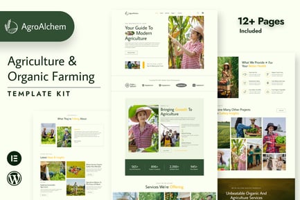 Preview: AgroAlchem - Agriculture & Organic Farming Elementor Template Kit