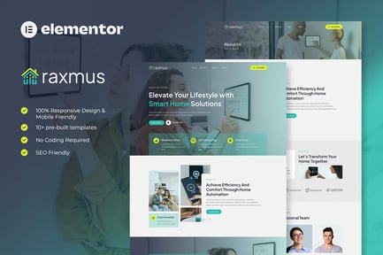 Preview: Raxmus - Smart Home Automation Elementor Template Kit